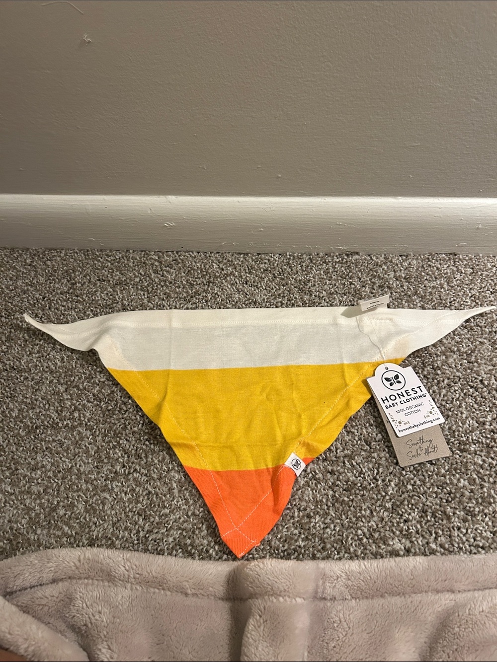 Yellow & Orange Tri-Stripe Bandana Bib